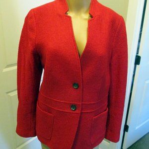 Red Wool Blend Jacket sz 10